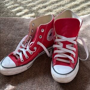 Women’s Converse Red Canvas Sneakers Size 6.5